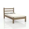 MH- CAMA DE UNA PLAZA EN MADERA EUCALIPTO RUSTICA en Marrón - Dormitorio, Uruguay | Alfa Ventas, vista 1 de 3
