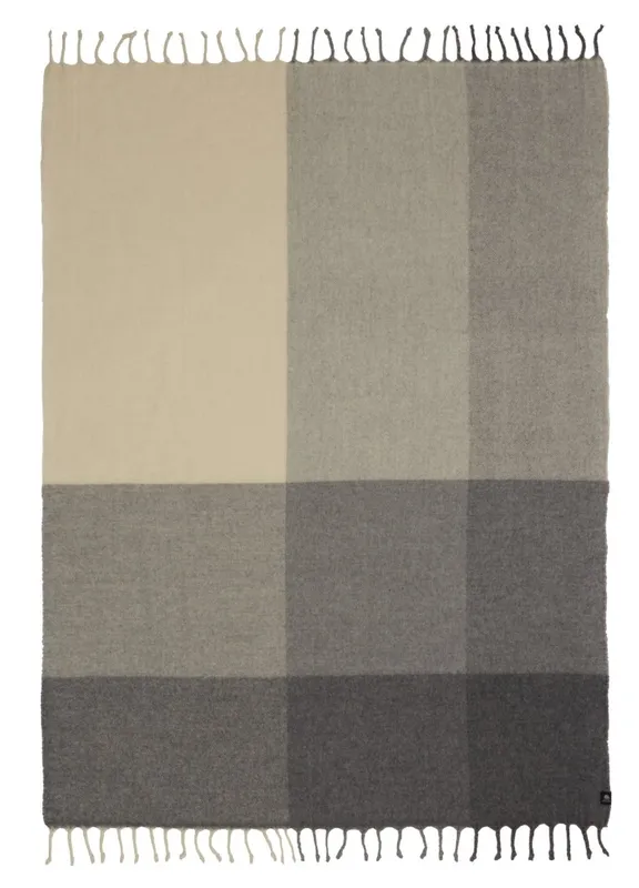 Manta throw LUNDKARSE 130x170 lana gris/beige en Gris/beige - Textiles, Uruguay | JYSK