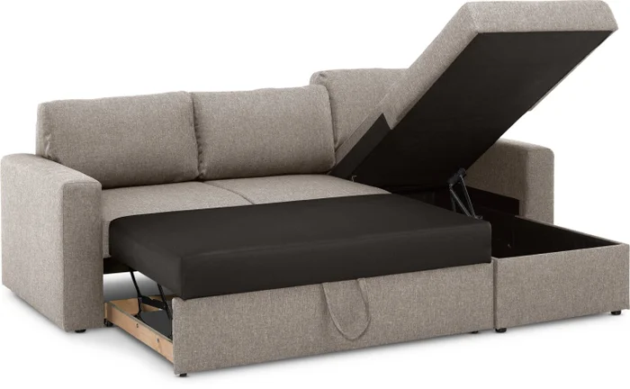 Sofá cama MARSLEV chaise longue gris cl en Gris - Sillones y sofás, Uruguay | JYSK, vista 3