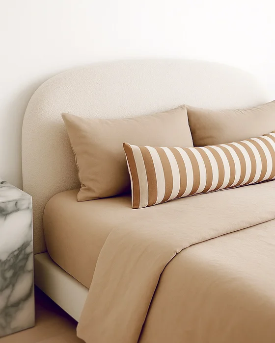 respaldo ROND - Tapizado en Beige - Respaldos de cama, Uruguay | Octo