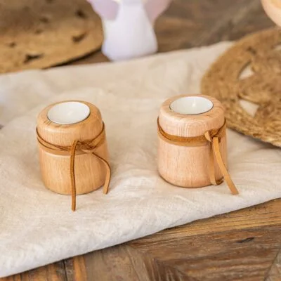 Candelabros de madera peque – Set x2 en Madera natural - Velas y Portavelas, Uruguay | Dreams On Time, vista 30