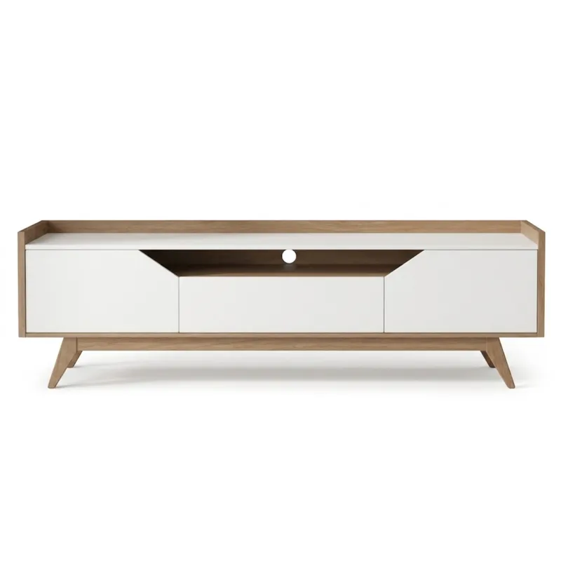 Rack Lotus – Olmo/ Blanco – 180 cm en Olmo / Blanco - Muebles para TV, Uruguay | Berna home