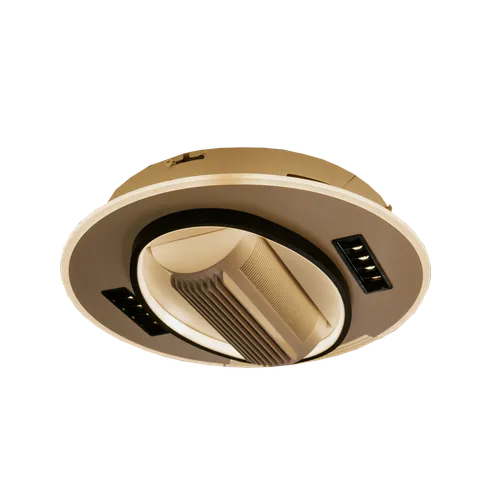 Ventilador de Techo Plafón LED con Control | Luz Variable y Diseño sin Aspas en Beige - Lámparas colgantes, Uruguay | Bascuhouse