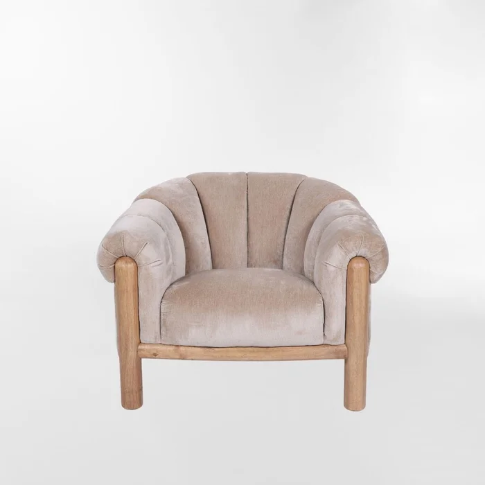 POLTRONA DUSHI Beige en Beige - Butacas, banquetas y puffs, Uruguay | Viasono, vista 2