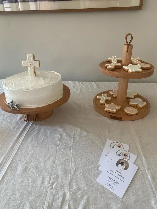 Soporte Doble Plato para Muffins en Madera natural - Decoración, Uruguay | Dreams On Time, vista 2