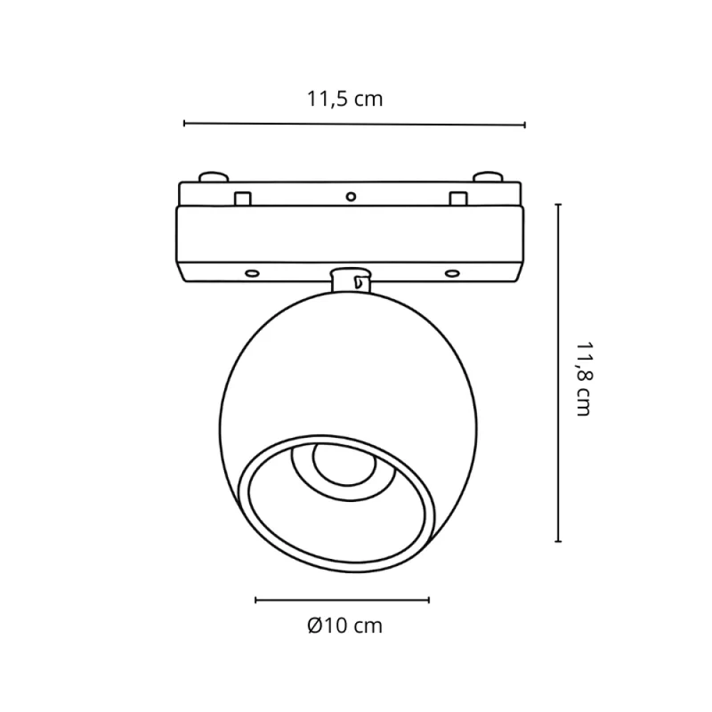 Colgante LED Circular para Riel Magnético G2 6W Blanco en Blanco - Lámparas colgantes, Uruguay | Serlux, vista 5