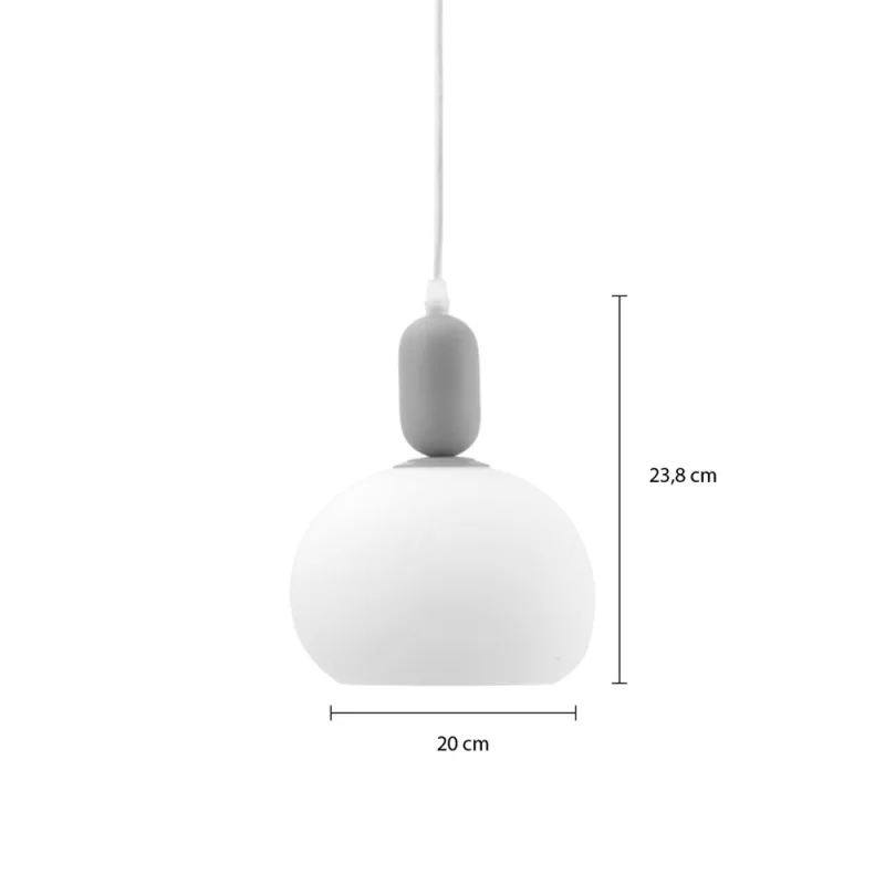 Luminaria Colgante Dalu Glass Gris ø 20 cm en Gris - Lámparas colgantes, Uruguay | Serlux, vista 7