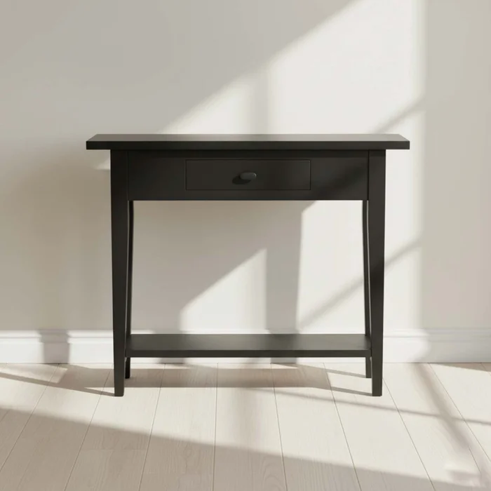 Consola Mdf-y-madera Negro Retro en Negro - Mesas de living, Uruguay | Divino
