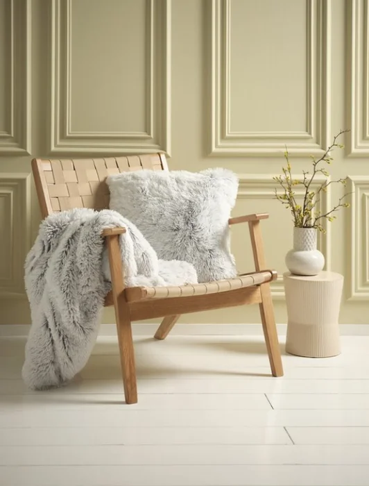 Manta LOTUS 135x195 blanco/gris en Blanco/gris - Textiles, Uruguay | JYSK, vista 2