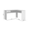 Escritorio esquinero - Blanco en Blanco - Escritorios y sillas de escritorio, Uruguay | La Cueva Muebles, vista 2 de 3