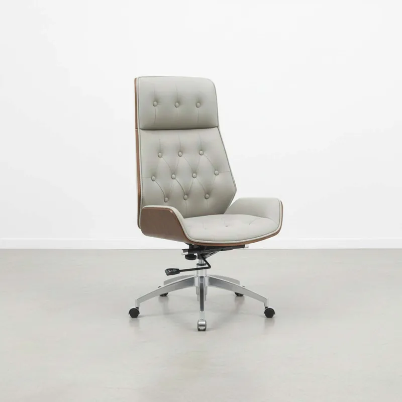 Asiento Gerencial Alto Madera-y-pu Natural-beige Confort en Beige - Escritorios y sillas de escritorio, Uruguay | Divino