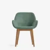 Silla Konna - verde y patas de madera maciza de fresno acabado oscuro en Verde - Sillas, Uruguay | Kavehome, vista 6 de 10