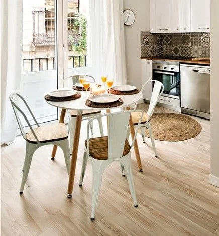 Silla Tolix C/asiento De Madera en Multicolor - Sillas, Uruguay | Unsi, vista 2