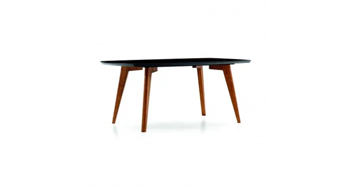 MESA DE COMEDOR MADERA CLARA C/VIDRIO 4MM en Negro - Mesas de comedor, Uruguay | Champagne Home, vista 2