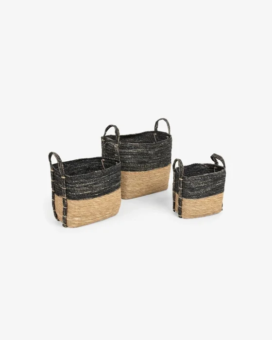 Cesta Kysna gris oscuro y marrón - chica en Multicolor - Canastos, Uruguay | Kavehome