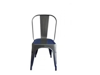 Silla Tolix Gris en Blanco - Mesas de comedor, Uruguay | Quesal, vista 3
