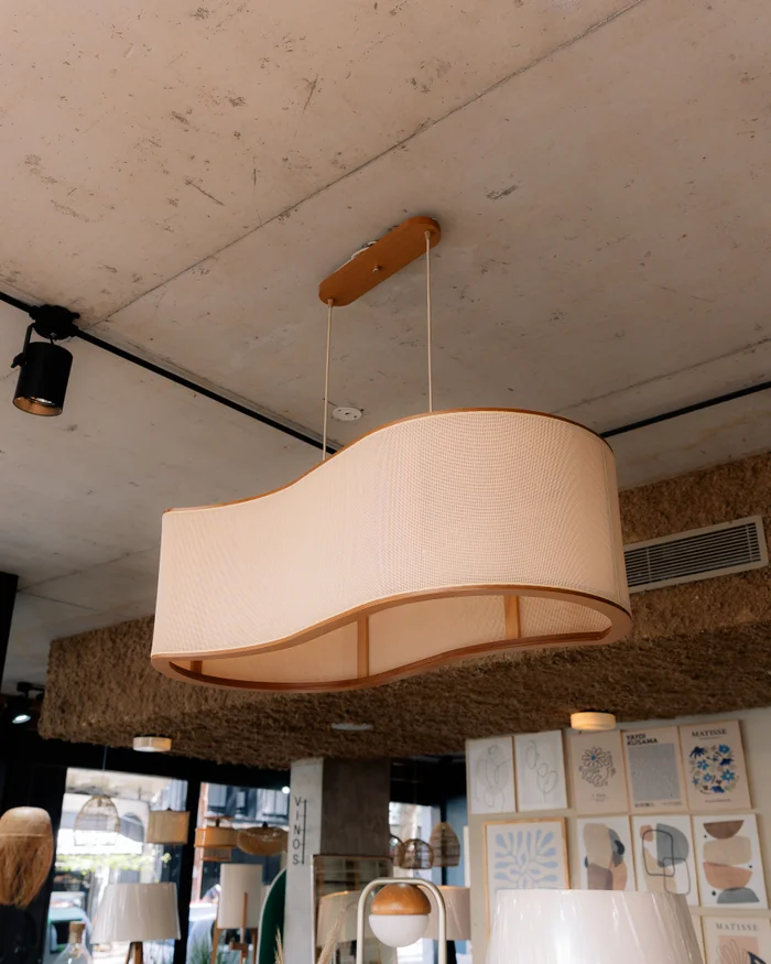 Luminaria de Techo Apollo Orgánica – Natural con Esterilla en Madera natural - Lámparas colgantes, Uruguay | Berna home, vista 2