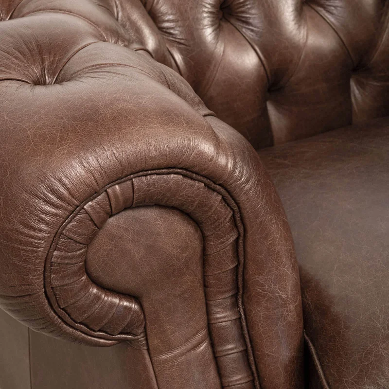 Butaca 1 Cuerpo Cuero-100-natural Marron New Chesterfield Choc. en Marrón - Sillones y sofás, Uruguay | Divino, vista 4