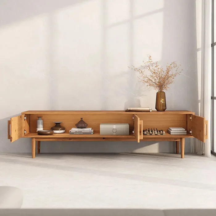 Rack TV 180CM Trega - Madera Maciza en Madera natural - Muebles para TV, Uruguay | Balton, vista 9