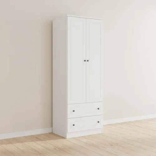 Placard 2 Puertas Mdf Blanco Americano Plus en Blanco - Roperos y placares, Uruguay | Divino
