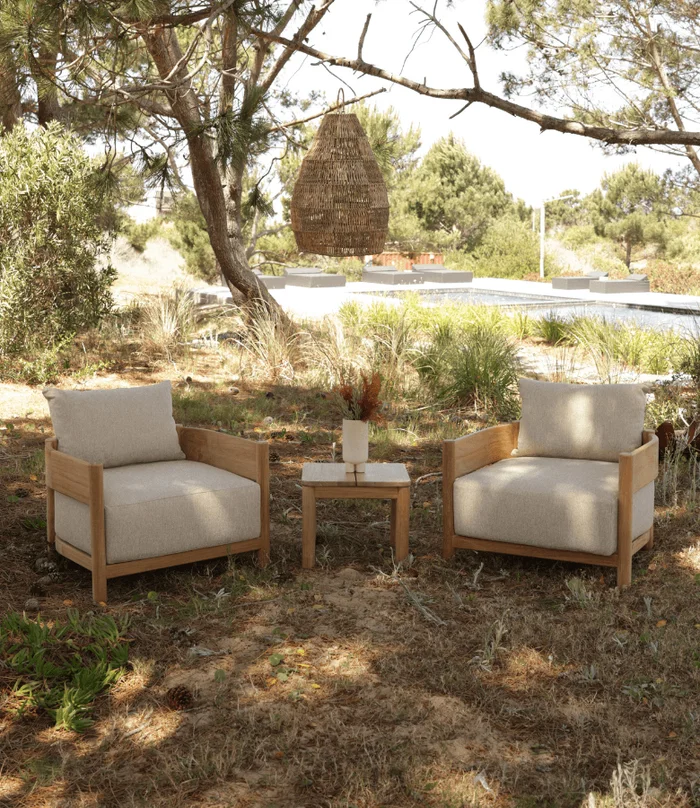 BUTACA LARA OUTDOOR TEKA CON ALMOHADONES 90X85X75 en Beige - Muebles para el exterior, Uruguay | Masinfinito Casa, vista 2