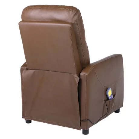 Sillon reclinable 1 cuerpo con masajeador y calefaccion - Marrón en Marrón - Sillones y sofás, Uruguay | La Cueva Muebles, vista 20