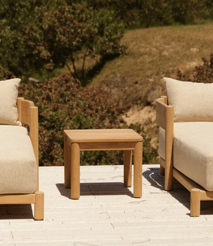 MESA LATERAL OUTDOOR LARA TEKA 50X50X50 en Madera natural - Muebles para el exterior, Uruguay | Masinfinito Casa, vista 3