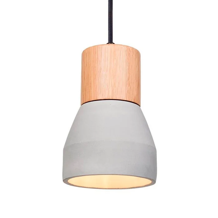 Lámpara en cemento y madera Serafina en Multicolor - Lámparas colgantes, Uruguay | Alta Gracia Deco, vista 2