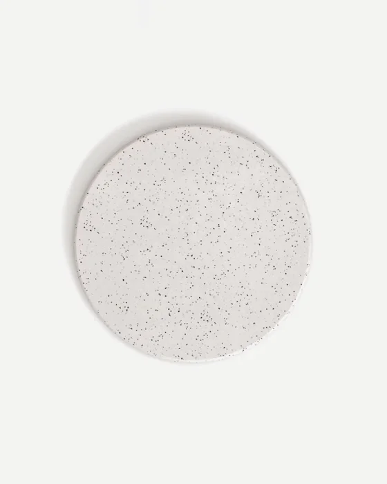 Mesa Saura - redonda de exterior de terrazzo blanco Ø 70 cm en Blanco - Mesas de comedor, Uruguay | Kavehome, vista 5