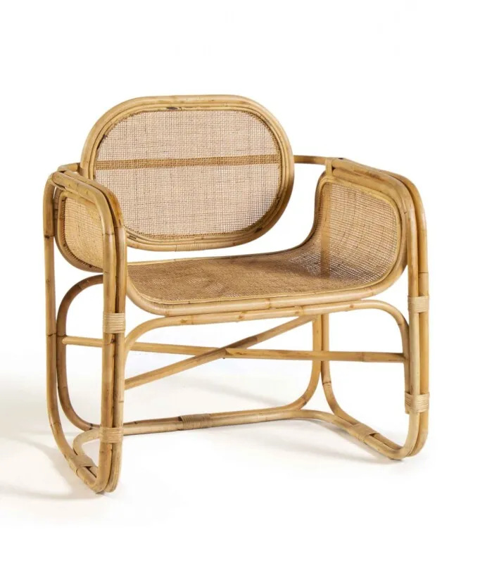BUTACA MARTA RATTAN NATURAL 81X72X87H 32563 en Beige - Butacas, banquetas y puffs, Uruguay | Vinibel