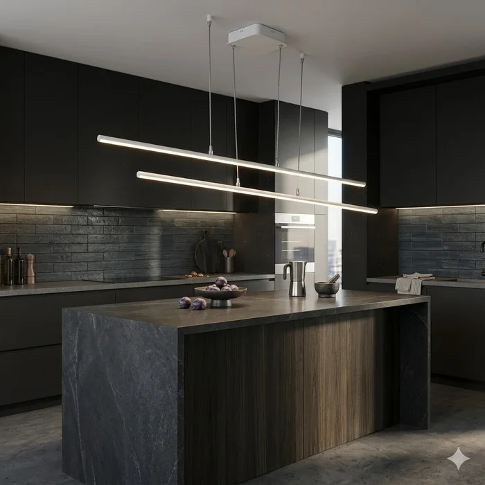 Colgante led lineal doble color blanco 36w Dimerizable en Blanco - Lámparas colgantes, Uruguay | Iluminica