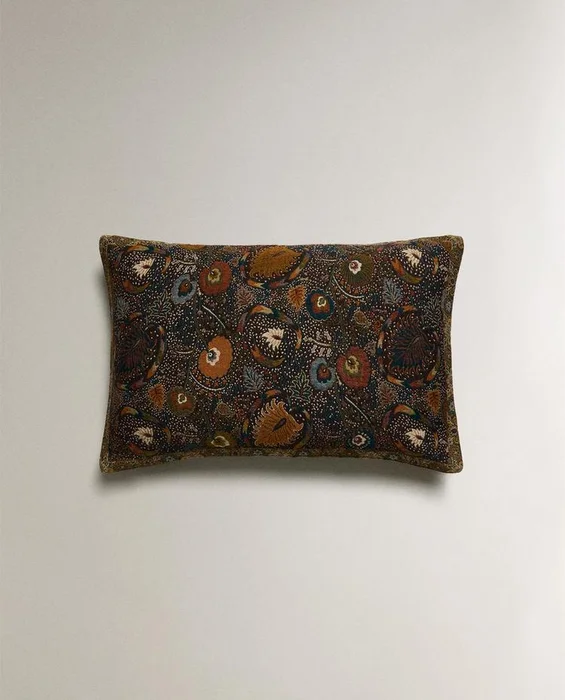 FUNDA COJÍN JACQUARD FLORAL en Multicolor - Textiles, Uruguay | Zara Home, vista 4