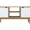 Rack TV 2 P Mel/Gris Linea Nordica en Madera Maciza - Muebles para TV, Uruguay | Que Sal Muebleria, vista 14 de 18