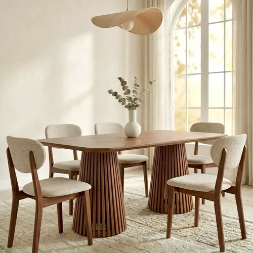MESA MIAMI RECTANGULAR 2m x 1m en Madera natural - Muebles, Uruguay | Indrana