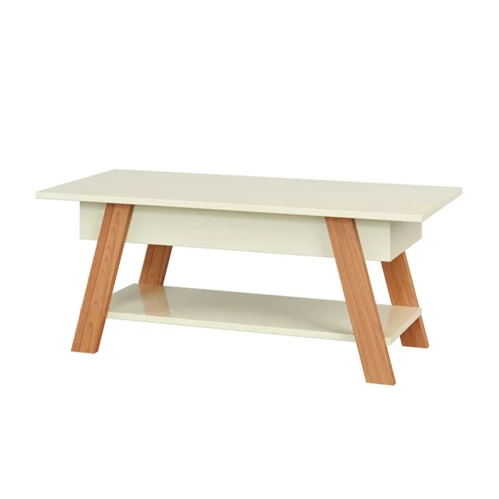Mesa Ratona de Centro 110cm Linea Lisboa 100% MDF en Beige - Mesas de living, Uruguay | Balton