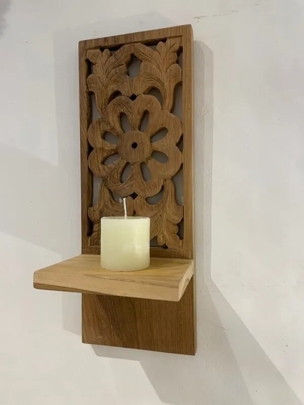 Aplique candelabro de pared en Madera natural - Decoración, Uruguay | Balihai