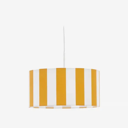 Pantalla para lámpara de techo Ciral con rayas - amarillo y blanco Ø 40 en Amarillo, Beige - Lámparas colgantes, Uruguay | Kavehome