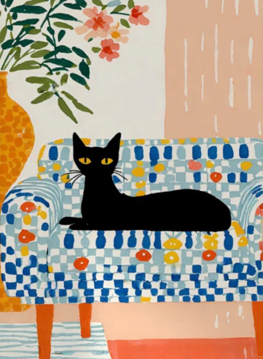 Gato en Multicolor - Láminas, Uruguay | Mara Estudio