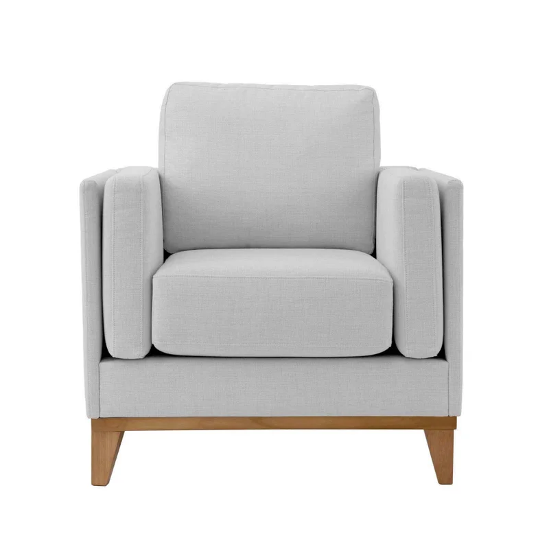 Butaca Tela-y-madera Gris Luxor Premium en Gris - Sillones y sofás, Uruguay | Divino, vista 3