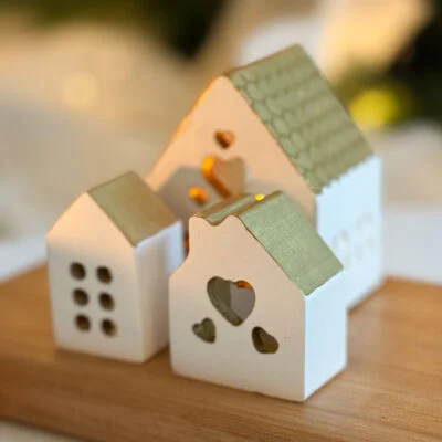 Casitas navideñas x 3 en Blanco - Decoración, Uruguay | Dreams On Time, vista 4