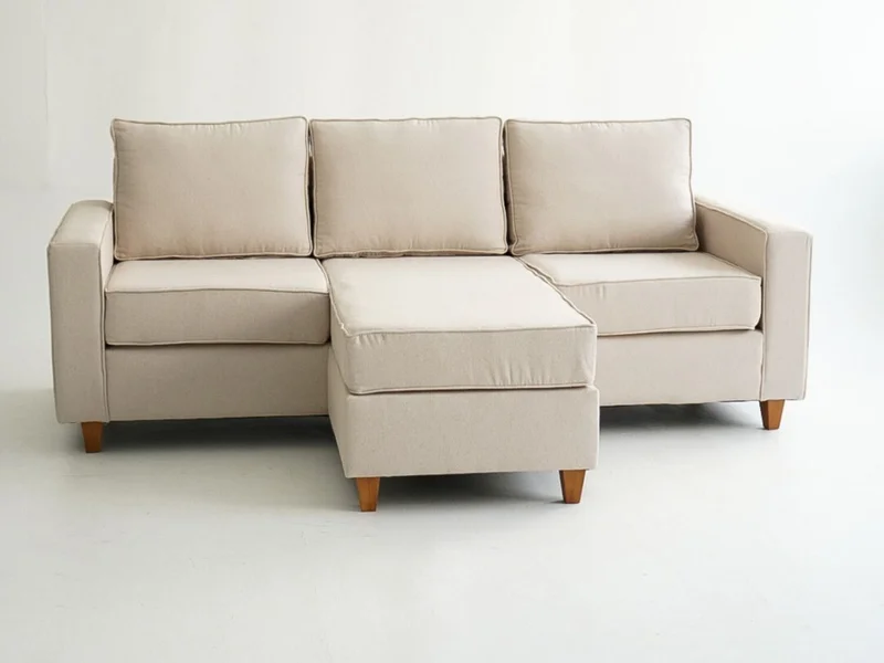 Sofá con Chaise DESIREÉ - Beige en Beige - Sillones y sofás, Uruguay | Finkel, vista 3