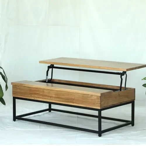 M58B Ratona Elevable 130x75x46 en Madera natural - Mesas de living, Uruguay | Victoriana, vista 2