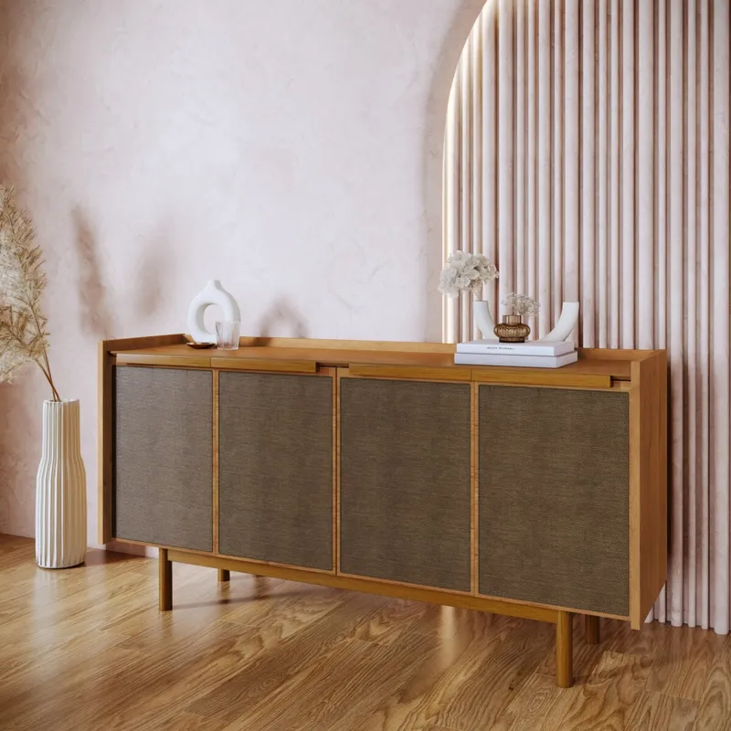 Aparador Dune 1.6 - Linea Manhattan - Blanco/Natural en Beige - Aparadores y recibidores, Uruguay | Rústico Hogar