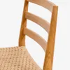 Taburete Analy respaldo madera maciza roble acabado tono natural y asiento cuerda 65cm FSC 100% en Beige - Butacas, banquetas y puffs, Uruguay | Kavehome, vista 5 de 8