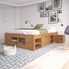 Cama Madera Maciza Con Cajones - Queen - Natural - Dormitorio, Uruguay | Ecowood, vista 2 de 8