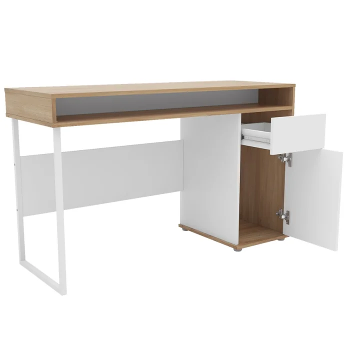 Escritorio Chicago - White y Aveiro en Blanco - Escritorios y sillas de escritorio, Uruguay | NYR, vista 2