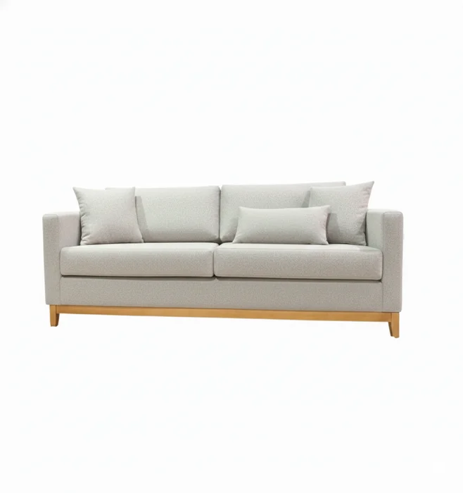 Sofá Felini 3 Cuerpos (200 cm) – Gris Claro Aqua Block en Gris - Sillones y sofás, Uruguay | Berna home