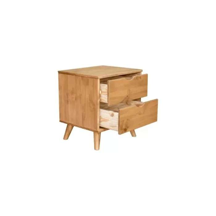 Mesa de luz 2 Cajónes - Linea Berlín - Marrón en Madera natural - Mesas de luz, Uruguay | Ecowood, vista 3