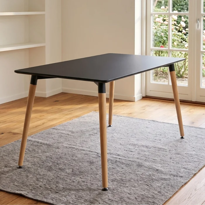 Mesa de Comedor 120x80 - Eames - Negro en Negro - Mesas de comedor, Uruguay | Rústico Hogar