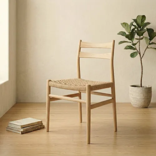 Silla de Comedor Madera natural Beige Francia - Origen en Madera natural - Sillas, Uruguay | Rústico Hogar